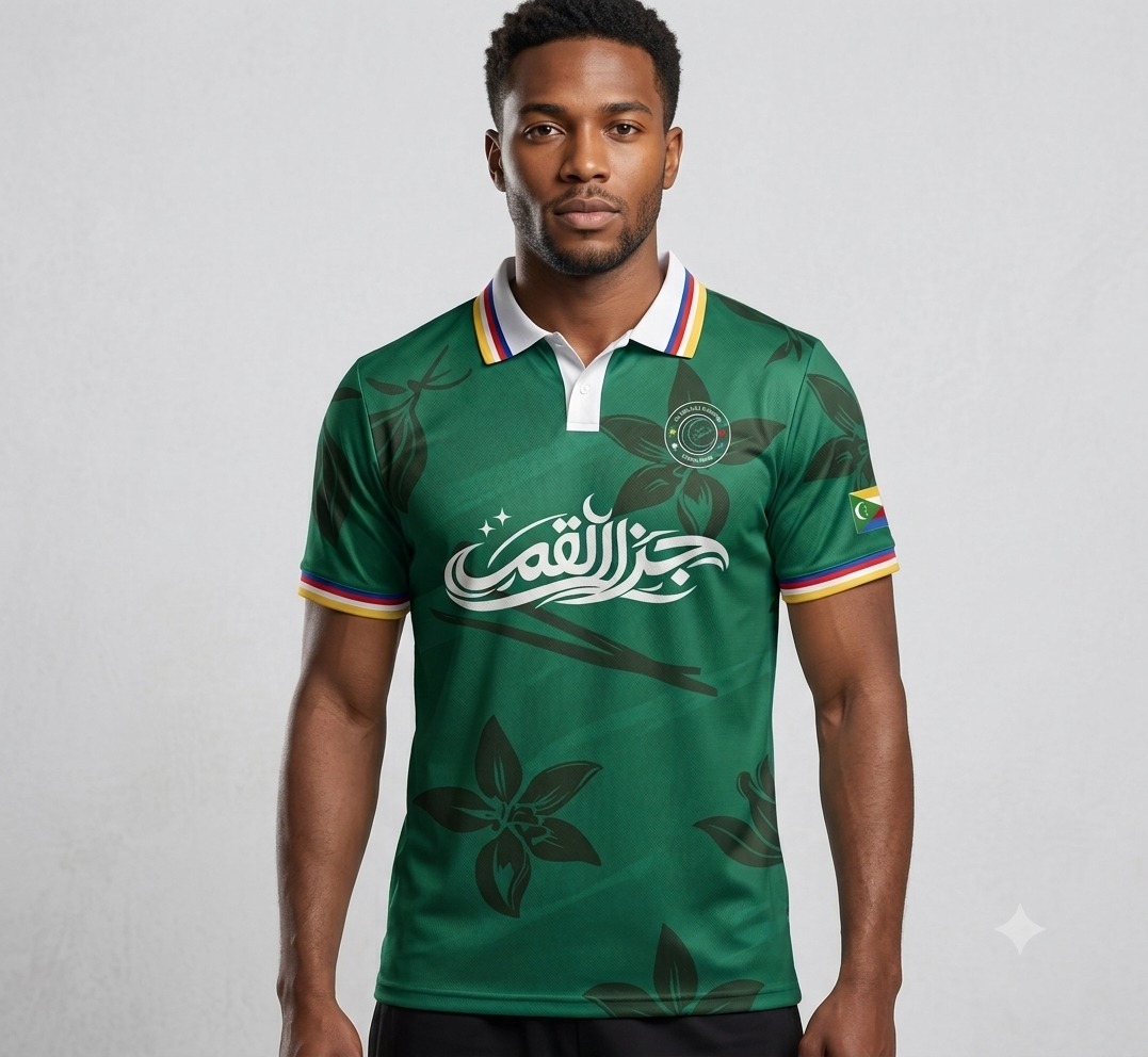 Maillot col polo Vert Prestige – HÉRITAGE Comores les Iles aux Parfums