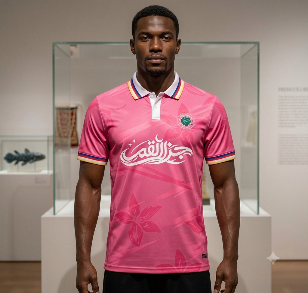 Maillot col Polo Rose Prestige- HÉRITAGE Les Îles aux Parfums Comores