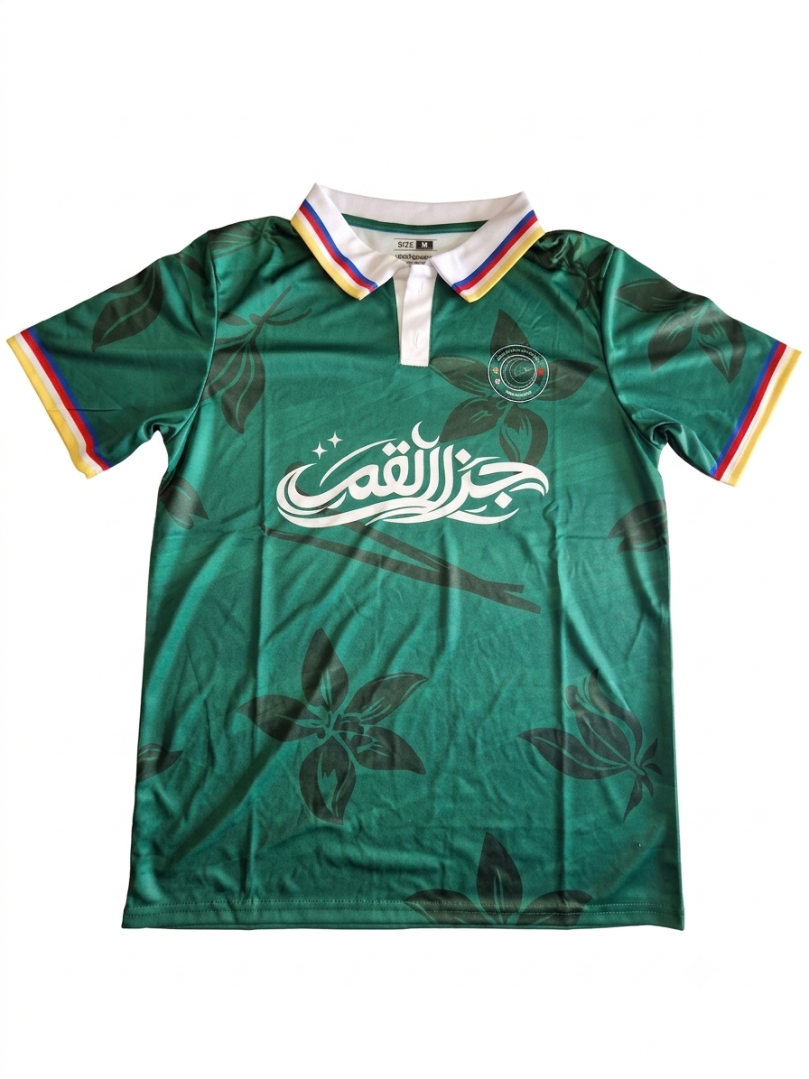 Maillot col polo Vert Prestige – HÉRITAGE Comores les Iles aux Parfums